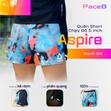  Quần Short Chạy Bộ 5 inch Aspire APQ503 - Xanh Đỏ 