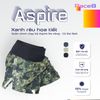  Quần Short Chạy Bộ Aspire APQ609 Đa Năng, Có Đai Belt - Xanh Rêu Họa Tiết 