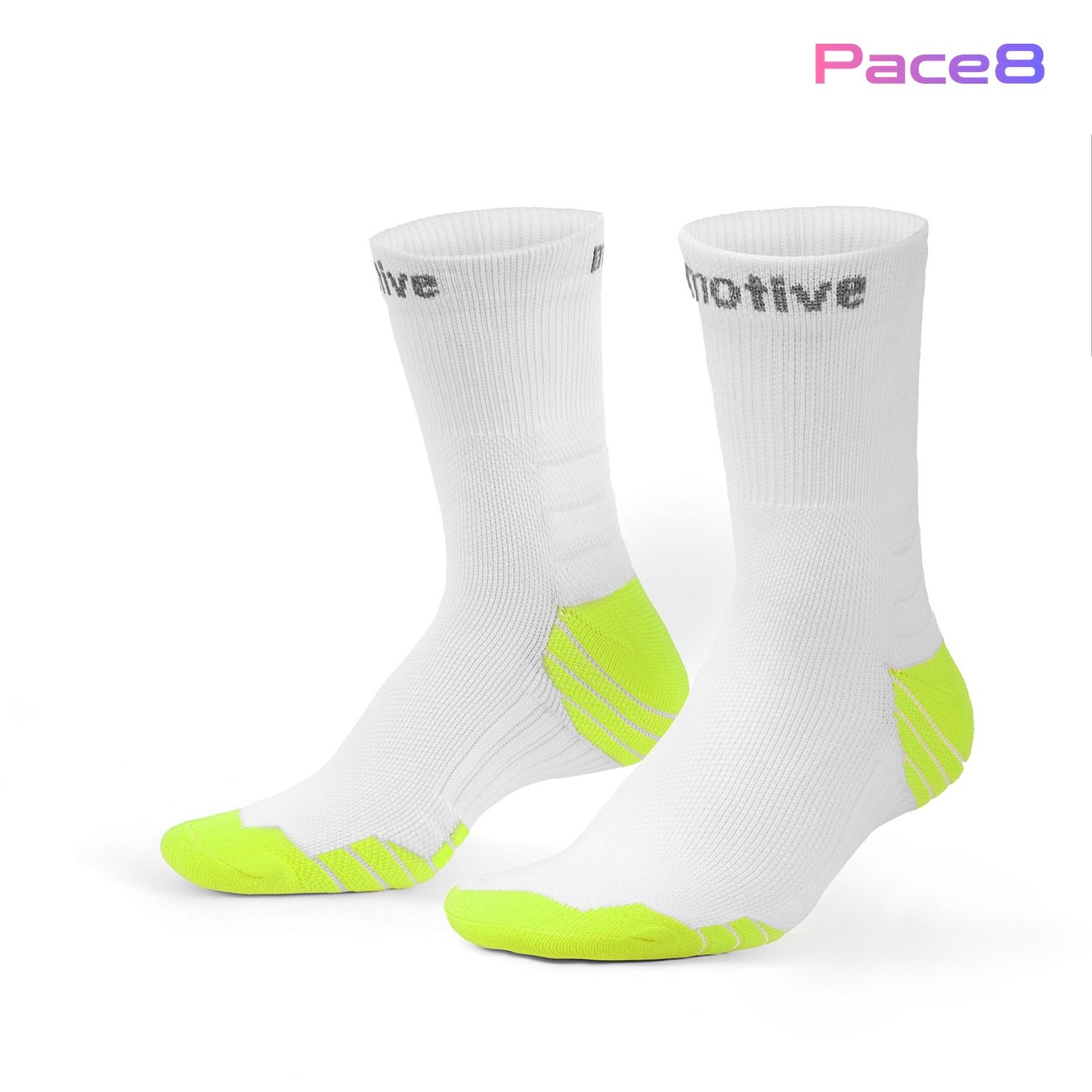  Tất Vớ Thể Thao Motive Sock Freesize Unisex - Trắng Xanh Neon 