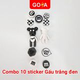  Bộ 10 Sticker Charm, Jibbitz trang trí dép GOYA 