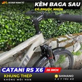 XE ĐẠP MTB CATANI RS X6 CÓ BAGA SAU VÀ PHUỘC NHÚN 