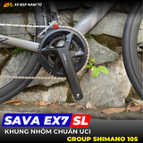  XE ĐẠP ĐUA SAVA EX7 SL - GROUP SHIMANO 105 R7120, PHANH DẦU THỦY LỰC 