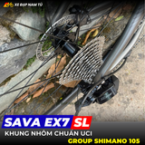  XE ĐẠP ĐUA SAVA EX7 SL - GROUP SHIMANO 105 R7120, PHANH DẦU THỦY LỰC 