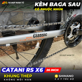  XE ĐẠP MTB CATANI RS X6 CÓ BAGA SAU VÀ PHUỘC NHÚN 
