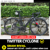  XE ĐẠP ĐUA TWITTER CYCLONE [2025] GROUP SRAM RIVAL, KHUNG SƯỜN CARBON 