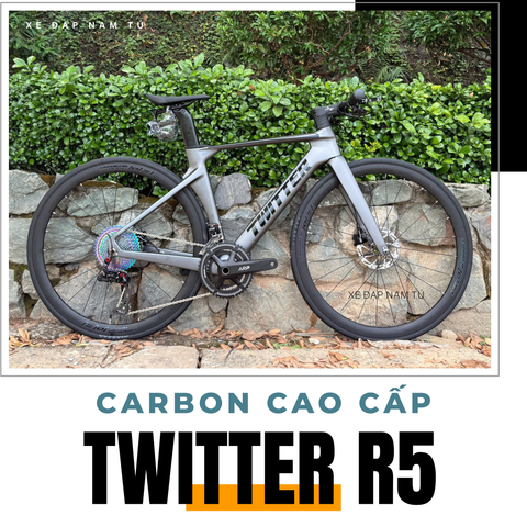  XE ĐẠP TOURING TWITTER R5 [2025] KHUNG CARBON, TAY LÁI THẲNG 