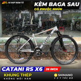  XE ĐẠP MTB CATANI RS X6 CÓ BAGA SAU VÀ PHUỘC NHÚN 
