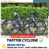  XE ĐẠP ĐUA TWITTER CYCLONE [2025] GROUP SRAM RIVAL, KHUNG SƯỜN CARBON 