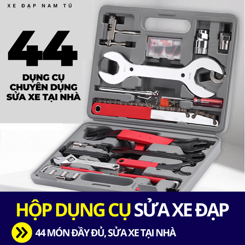 HỘP DỤNG CỤ SỬA XE ĐẠP TẠI NHÀ (44 MÓN CHUYÊN DỤNG) 