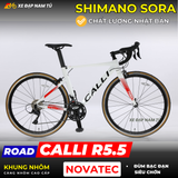  XE ĐẠP ĐUA CALLI R5.5 KHUNG SƯỜN NHÔM, TAY ĐỀ LẮC, SHIMANO SORA 2x9 