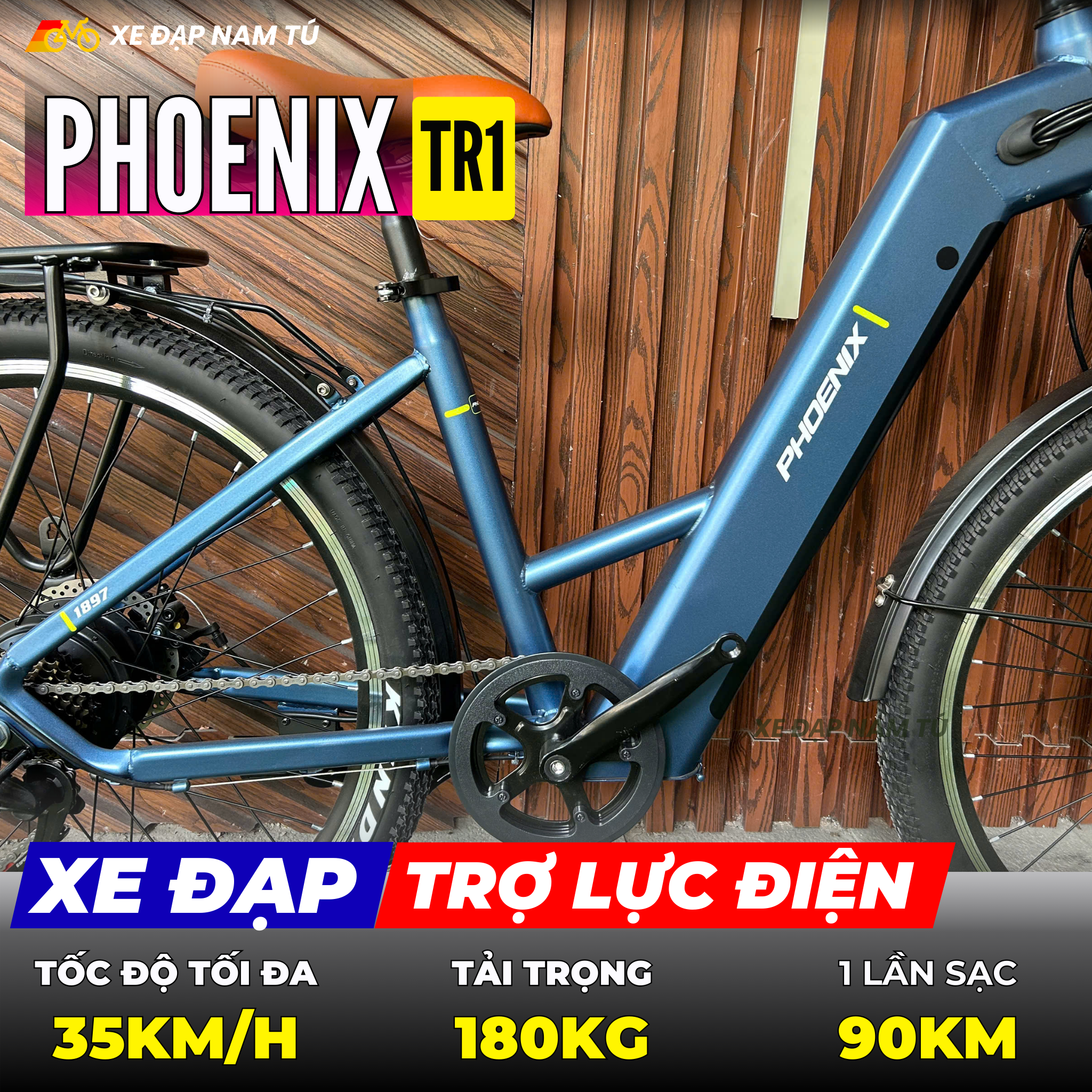XE ĐẠP TRỢ LỰC ĐIỆN PHOENIX TR1 - PIN LITHIUM CAO CẤP – Xe Đạp Nam Tú
