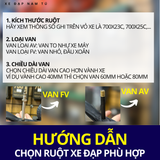  RUỘT XE ĐẠP 700C ĐỦ KÍCH THƯỚC, MỌI LOẠI VAN DÀNH CHO XE ĐẠP ĐUA, TOURING, FIXED GEAR 