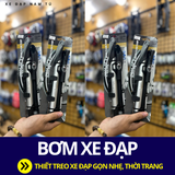 BƠM XE ĐẠP TREO SƯỜN BẰNG NHÔM, CÓ ĐỒNG HỒ, GỌN NHẸ, THỜI TRANG 