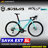  XE ĐẠP ĐUA SAVA EX7 SL - GROUP SHIMANO 105 R7120, PHANH DẦU THỦY LỰC 