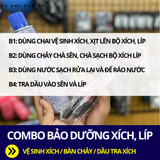  COMBO VỆ SINH, BẢO DƯỠNG XÍCH LÍP (3 MÓN) 