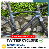  XE ĐẠP ĐUA TWITTER CYCLONE [2025] GROUP SRAM RIVAL, KHUNG SƯỜN CARBON 