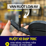  RUỘT XE ĐẠP 700C ĐỦ KÍCH THƯỚC, MỌI LOẠI VAN DÀNH CHO XE ĐẠP ĐUA, TOURING, FIXED GEAR 