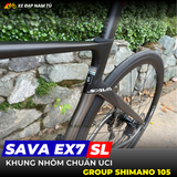  XE ĐẠP ĐUA SAVA EX7 SL - GROUP SHIMANO 105 R7120, PHANH DẦU THỦY LỰC 