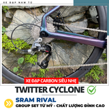  XE ĐẠP ĐUA TWITTER CYCLONE [2025] GROUP SRAM RIVAL, KHUNG SƯỜN CARBON 