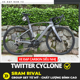  XE ĐẠP ĐUA TWITTER CYCLONE [2025] GROUP SRAM RIVAL, KHUNG SƯỜN CARBON 