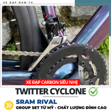  XE ĐẠP ĐUA TWITTER CYCLONE [2025] GROUP SRAM RIVAL, KHUNG SƯỜN CARBON 