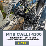  XE ĐẠP MTB CALLI 4100 - KHUNG NHÔM, CỐI NỔ LỚN 