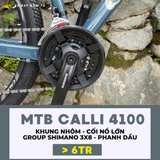  XE ĐẠP MTB CALLI 4100 - KHUNG NHÔM, CỐI NỔ LỚN 