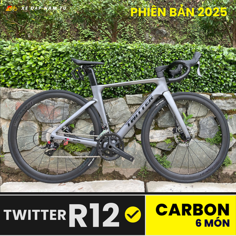  Xe đạp đua Twitter R12 [BẢN 2025] 6 MÓN CARBON CAO CẤP 