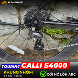  XE  ĐẠP TOURING CALLI S4000 - KHUNG NHÔM, CÀNG NHÔM SIÊU NHẸ, CỐI NỔ LỚN 