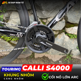 XE  ĐẠP TOURING CALLI S4000 - KHUNG NHÔM, CÀNG NHÔM SIÊU NHẸ, CỐI NỔ LỚN 