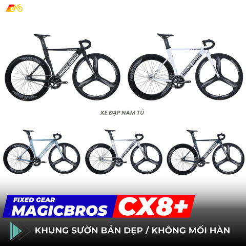  Xe đạp Fixgear MagicBros CX8 Plus - Mâm 3 đao trước 