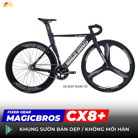  Xe đạp Fixgear MagicBros CX8 Plus - Mâm 3 đao trước 