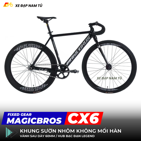  XE ĐẠP FIXED GEAR MAGICBROS CX6 KHUNG NHÔM 