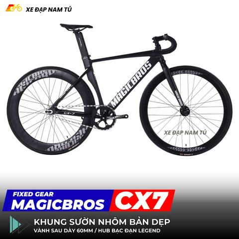  XE ĐẠP FIXED GEAR MAGICBROS CX7 KHUNG NHÔM BẢN DẸP 