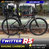  XE ĐẠP TOURING TWITTER R5 [2025] KHUNG CARBON, TAY LÁI THẲNG 