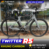  XE ĐẠP TOURING TWITTER R5 [2025] KHUNG CARBON, TAY LÁI THẲNG 
