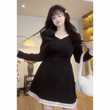  Váy ren thu đông hot trend 