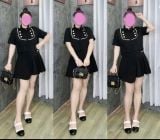  Sét áo Tiểu Thư - Phối chân váy vạt chéo xếp ly - Sang chảnh 