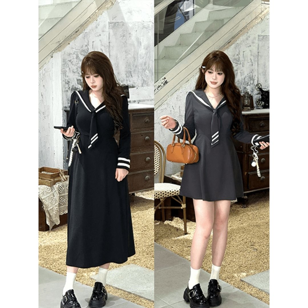  Váy đen hải quân 