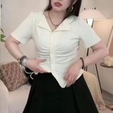  SET ÁO NHÚN CỔ V + CHÂN VÁY XUÔNG 