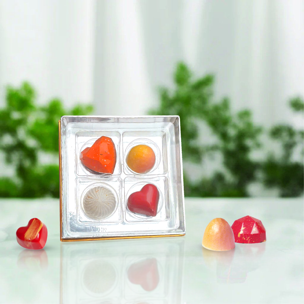  Hộp Quà Tặng 4 Viên Socola Tươi D'art Chocolate 