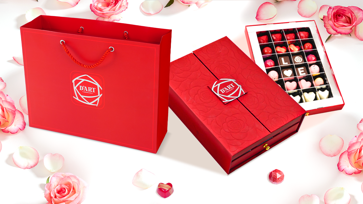  Hộp Quà Tặng Rose's Whisper 24 Viên Socola Tươi - D'art Chocolate 