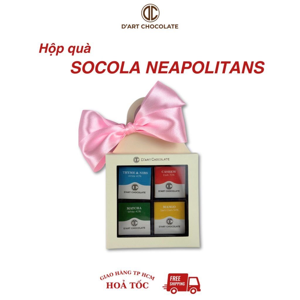  Hộp Treo Quà Tặng 16 Viên Socola Neapolitans - D'art Chocolate 