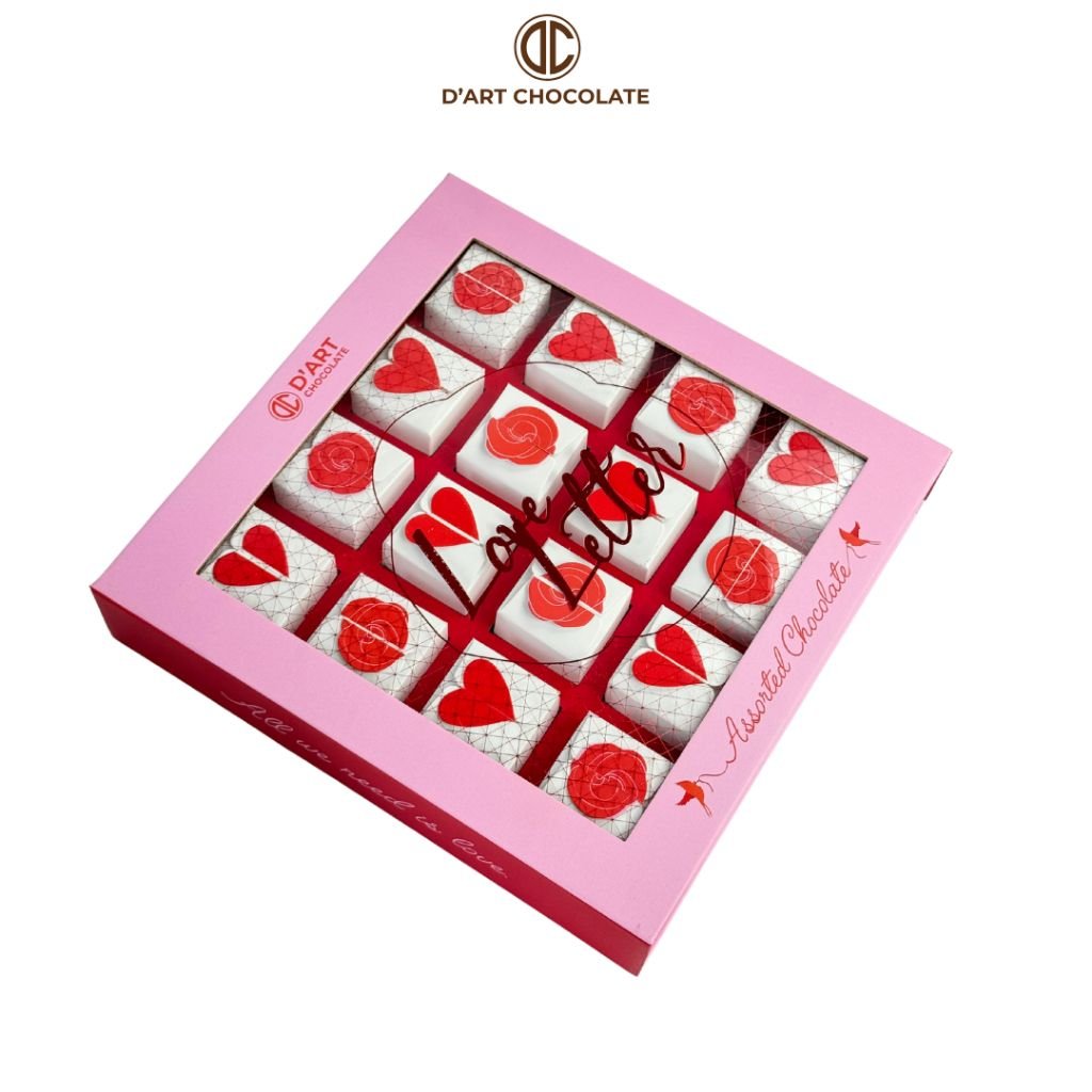  Hộp Quà Tặng "Love Letter" 48 Viên Socola Neapolitans - D'art Chocolate 