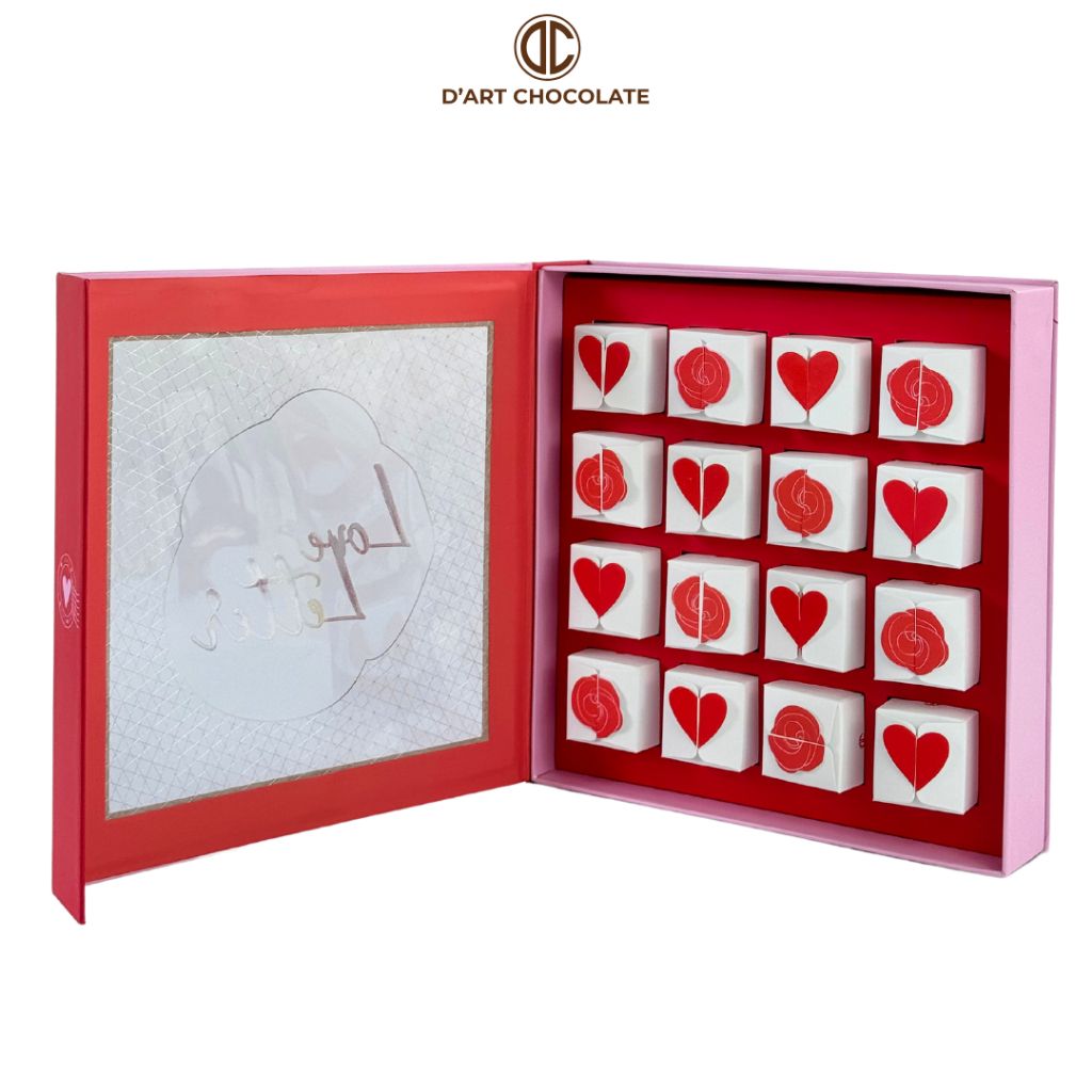  Hộp Quà Tặng "Love Letter" 48 Viên Socola Neapolitans - D'art Chocolate 