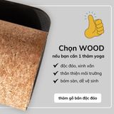  Thảm yoga WOOD - 4mm - Gỗ bần độc đáo 