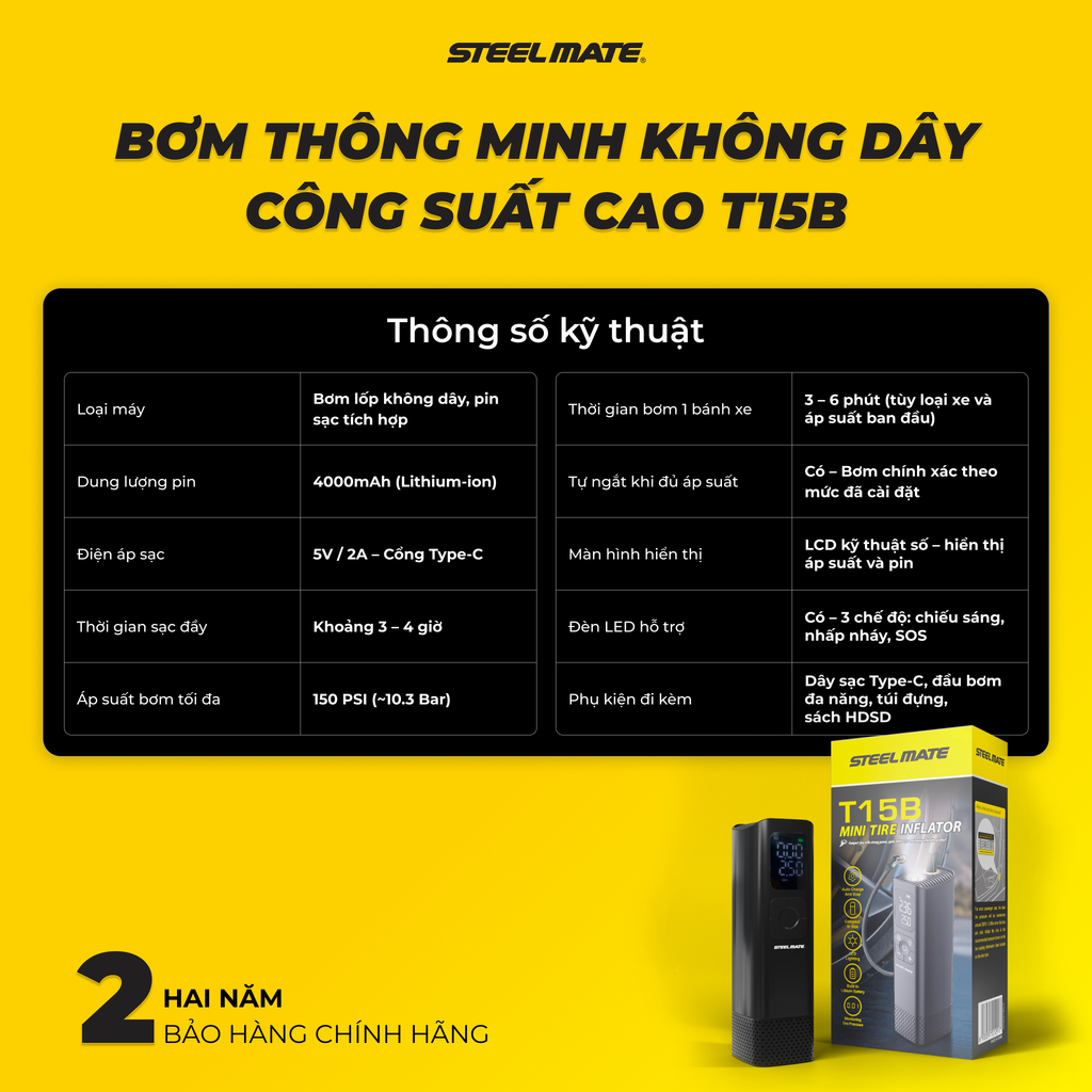 [New] Bơm thông minh không dây công suất cao T15B