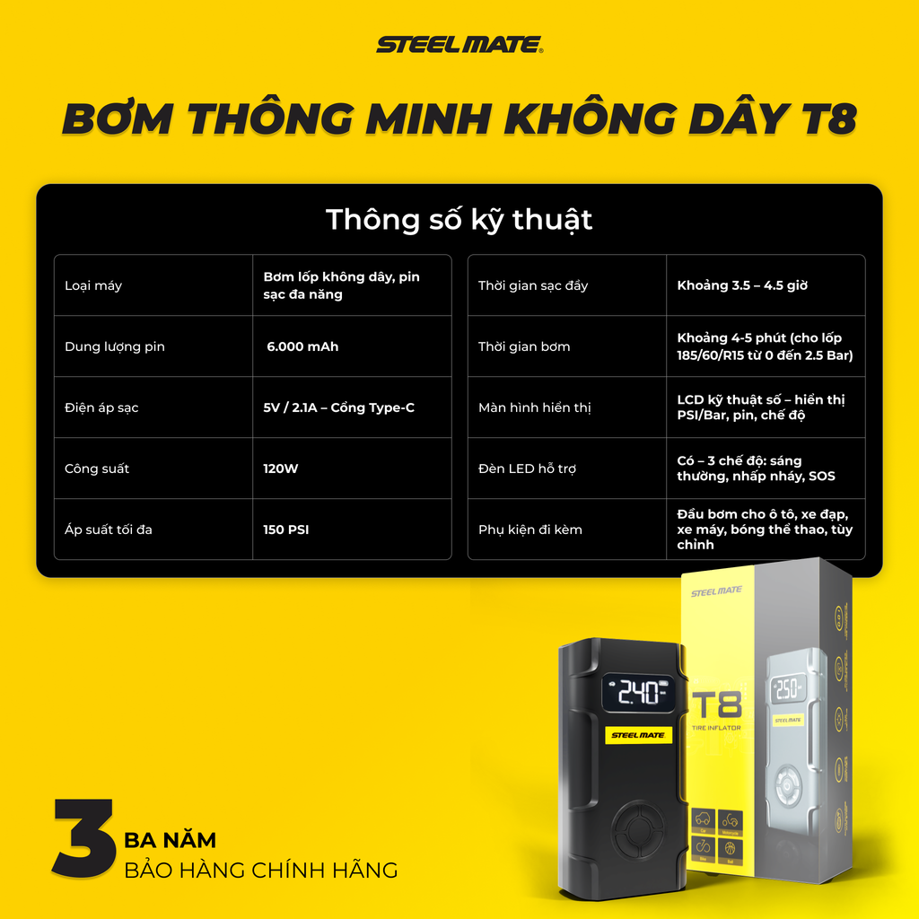 Bơm thông minh không dây T8