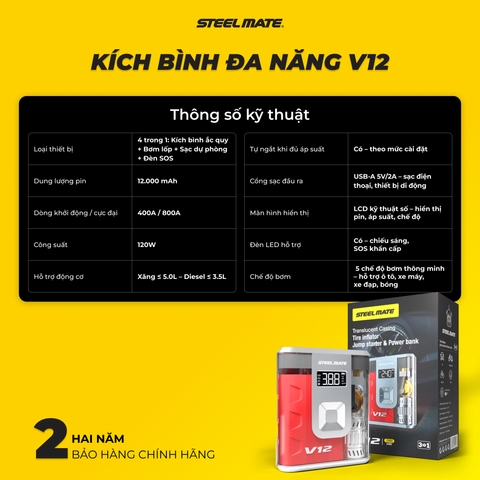 [New] Kích bình đa năng V12