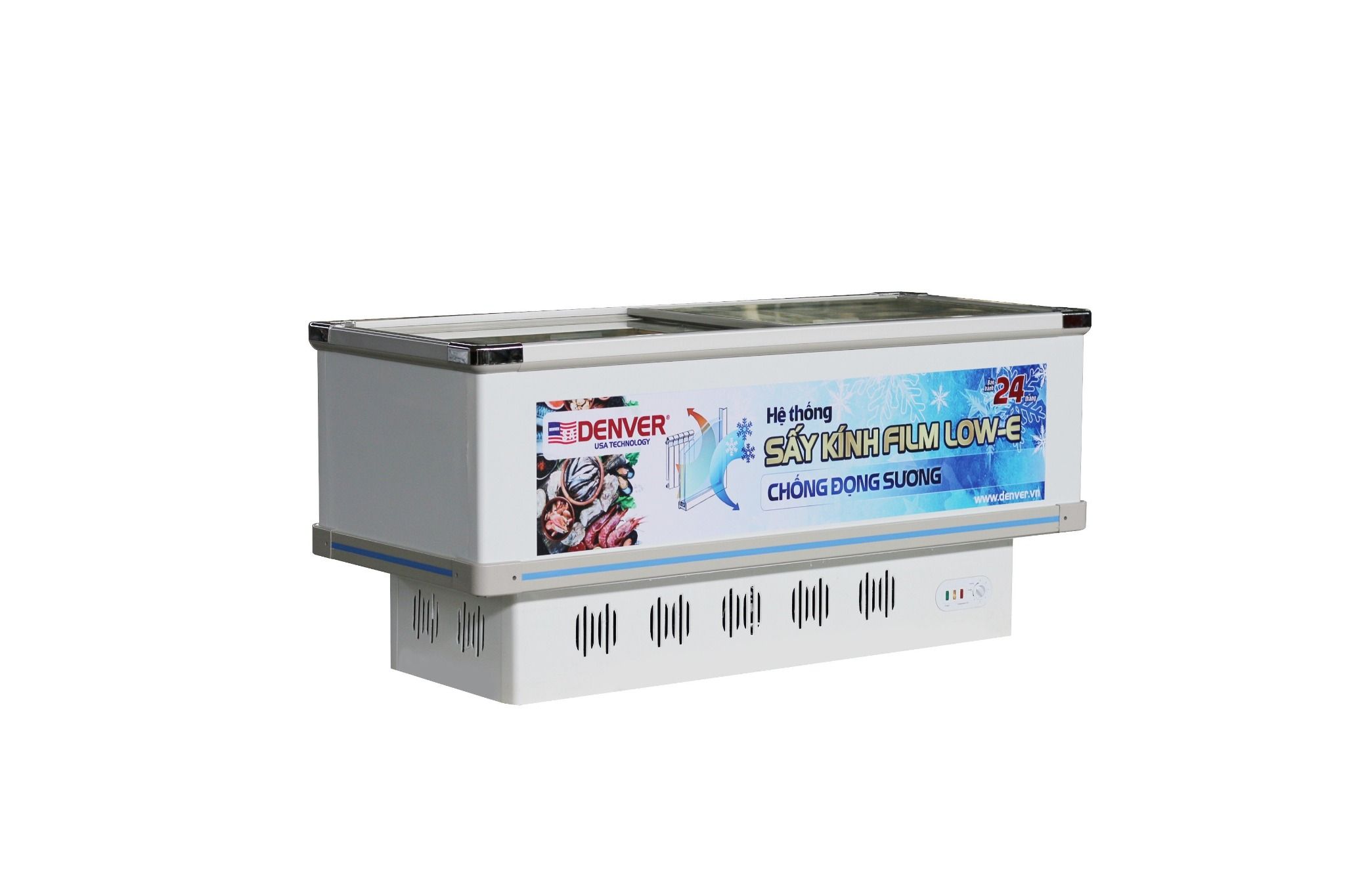  Tủ đông Denver AS 1590KI trưng bày 500L, lạnh sâu, kháng khuẩn toàn diện 